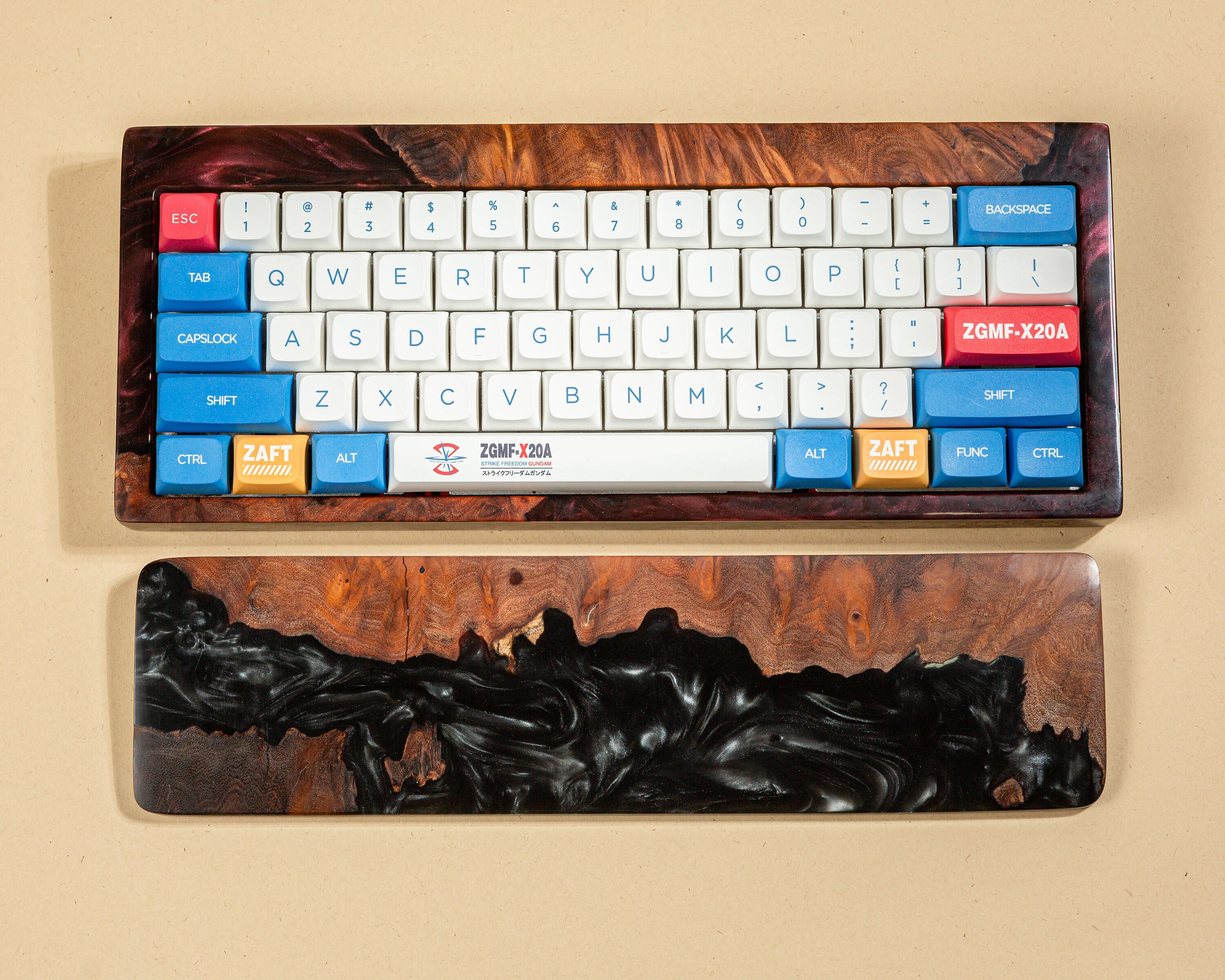 Purple Wood and Resin Case for Mechanical keyboards Custom Etsy