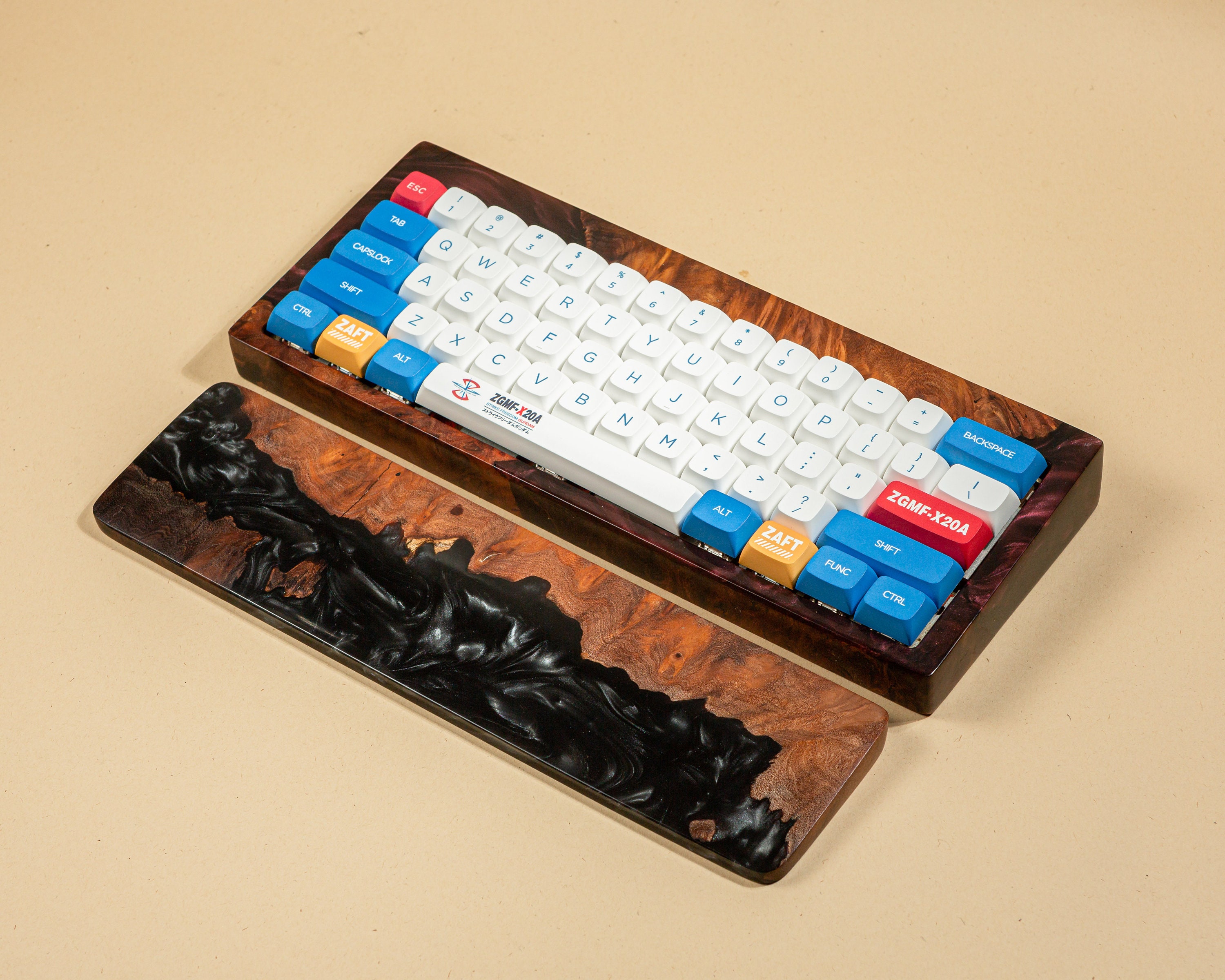 Purple Wood and Resin Case for Mechanical keyboards Custom Etsy