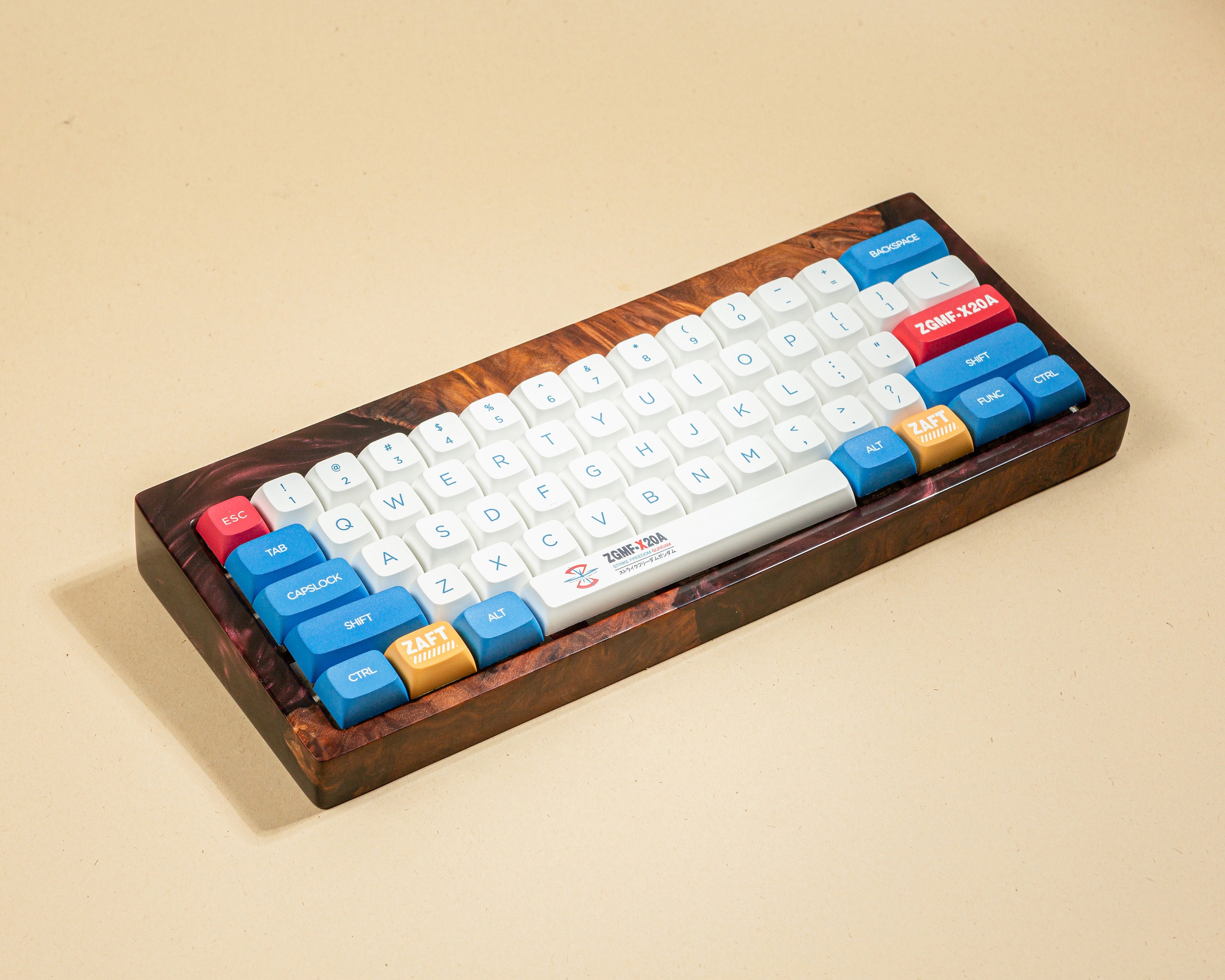 Purple Wood and Resin Case for Mechanical keyboards Custom Etsy