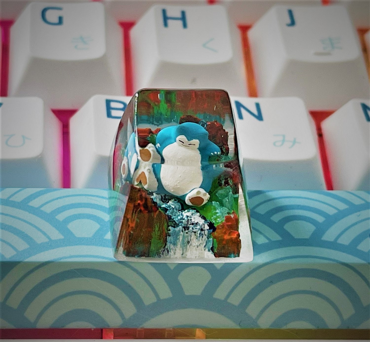 Snorlax Pokemon Resin Keycap Custom Pokemon Resin Keycap Etsy