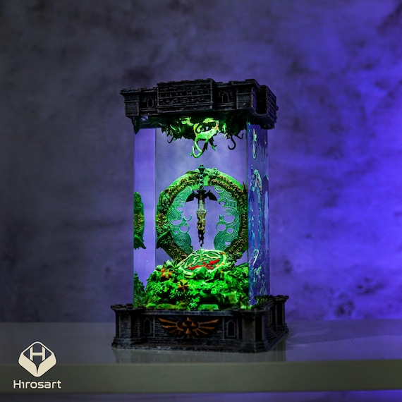 Master Sword and Shield Lamp, Li.nk Zel.da Resin Lamp, Link Ze.ld