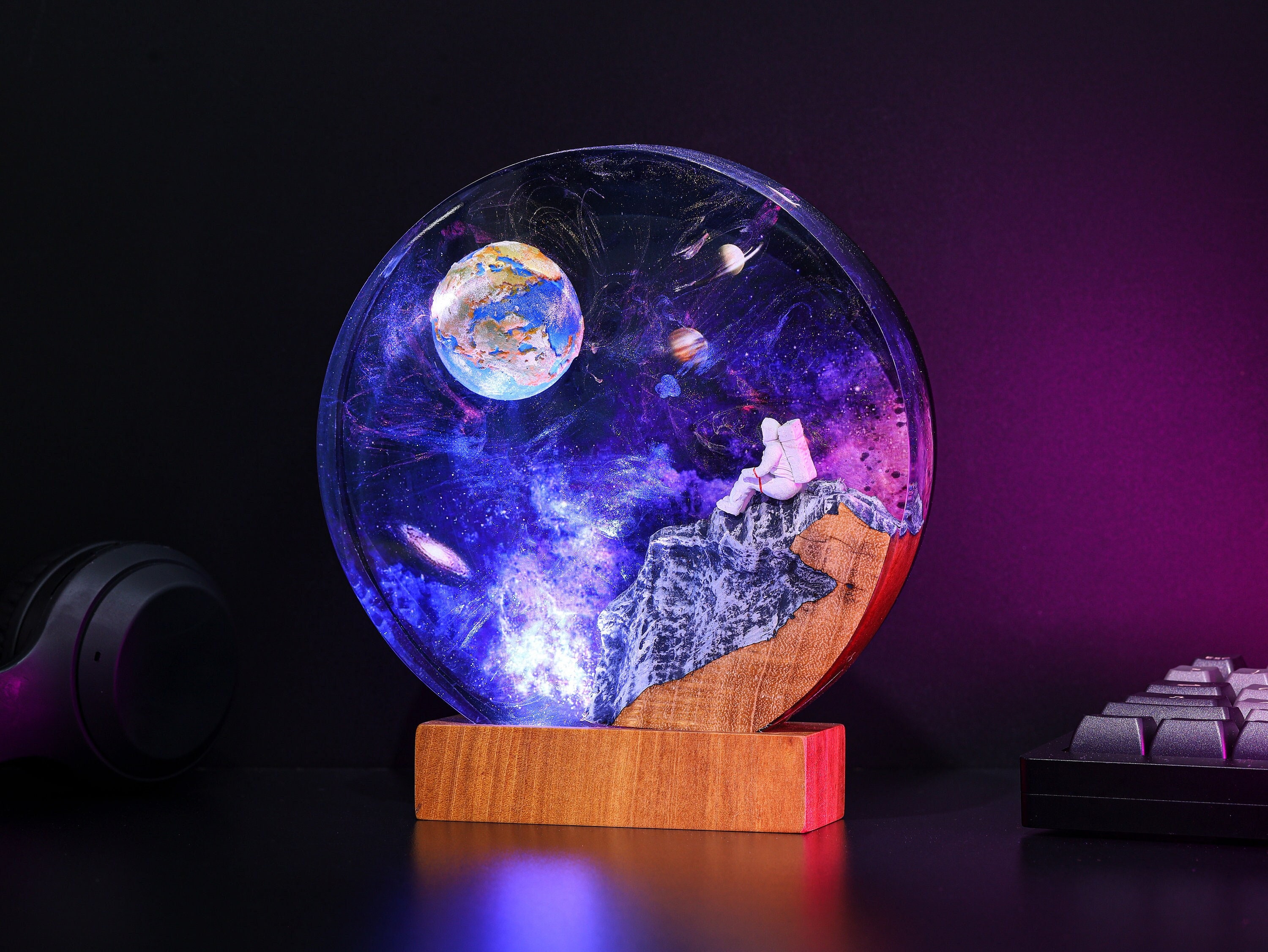 Paint Your Own Moon Lamp Kit, Halloween Gifts DIY Space Moon Night Light, Art  Supplies Arts
