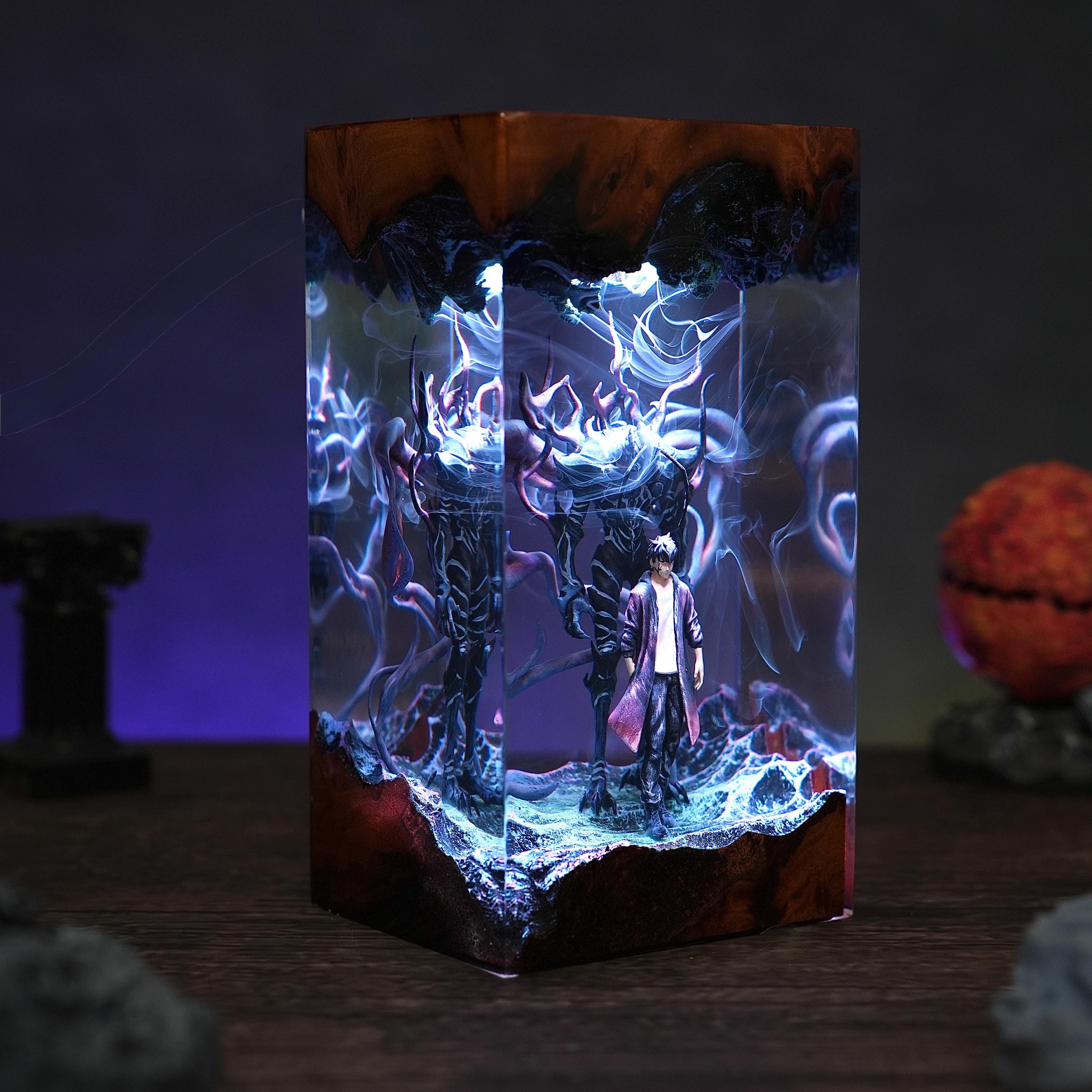 Shadow Monarch and Insect King Inspired Lamp, Anime Ji.woo Resin