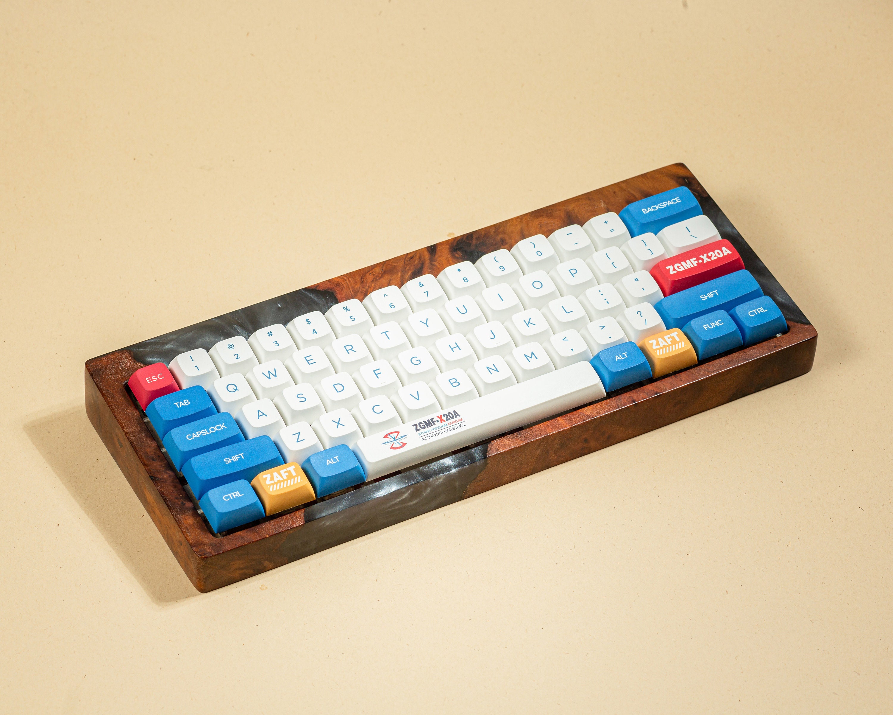 Black Wood and Resin Case for Mechanical keyboards Custom Etsy