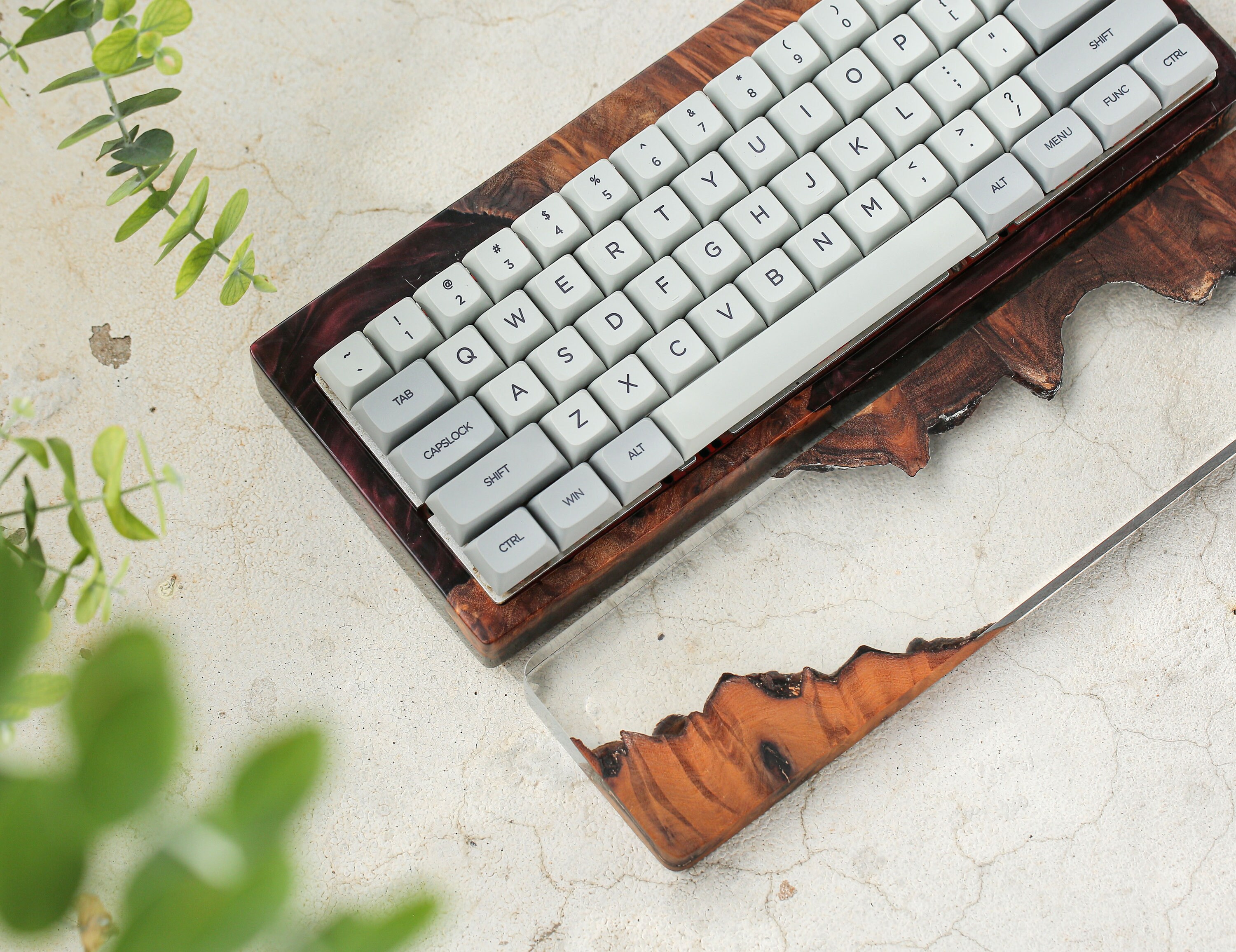 Purple Wood and Resin Case for Mechanical keyboards Custom Etsy