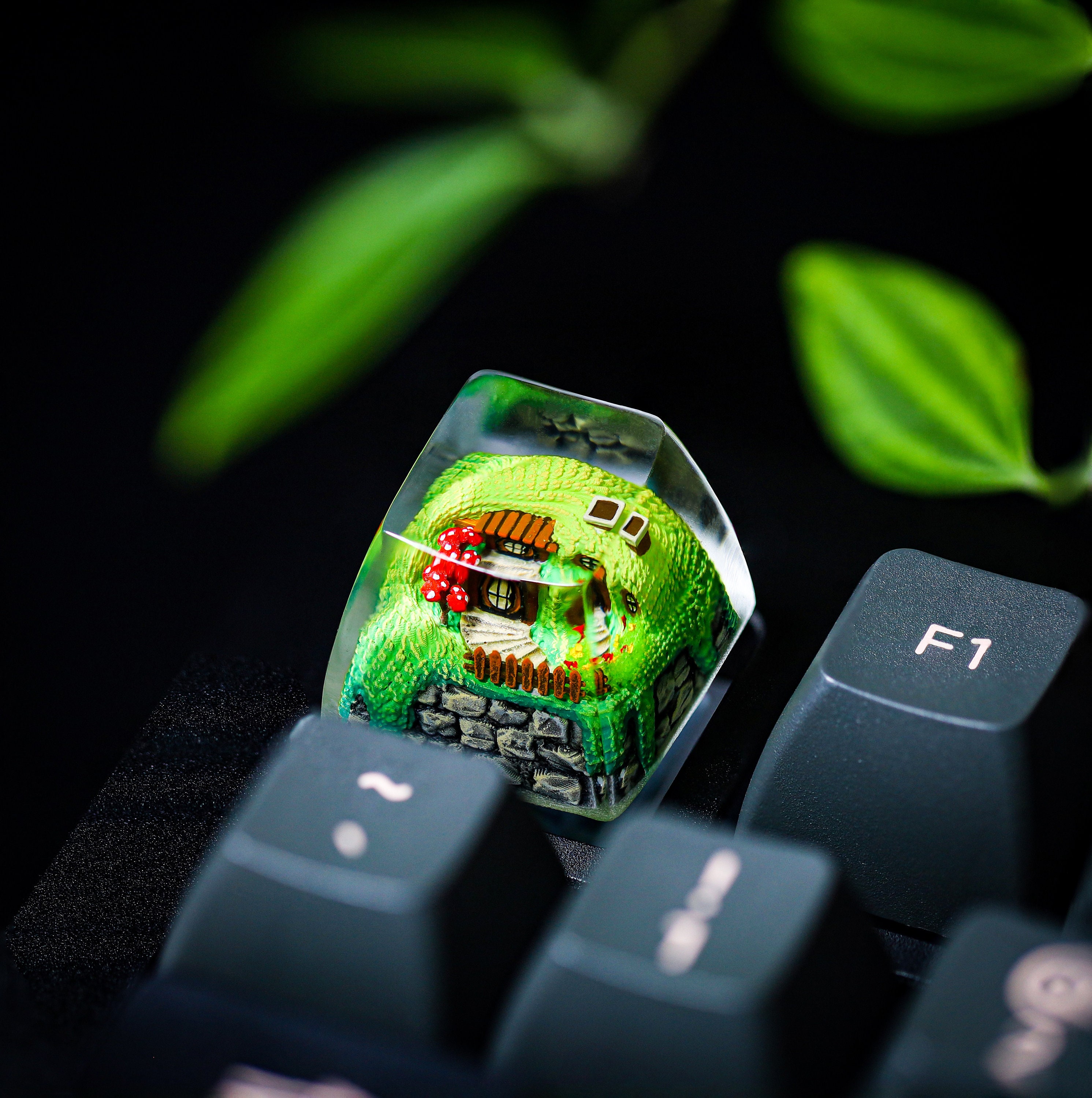 キーボード Artisan keycap - Bongo Prickly Pear. Hello Caps - Bongo Cat- Cipher- Custom Artisan Keycap for
