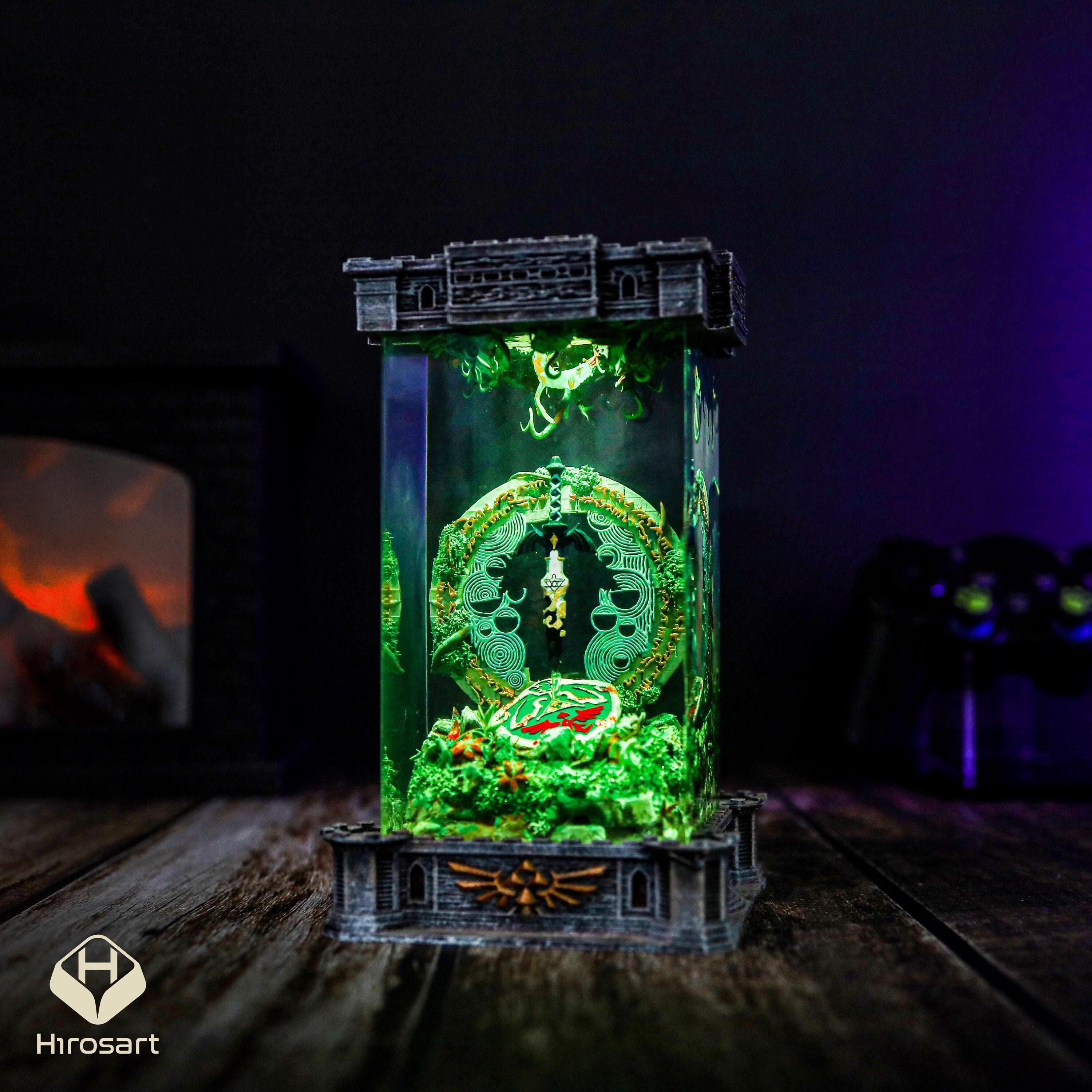 Master Sword and Shield Lamp, Li.nk Zel.da Resin Lamp, Link Ze.ld