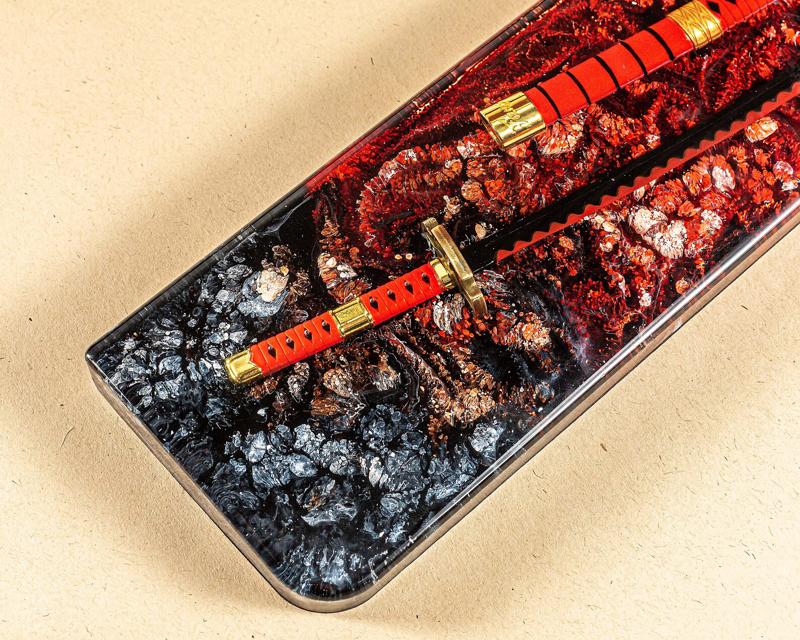 Red Katana Resin Wrist Rest Excalibur Resin Wrist Rest Etsy