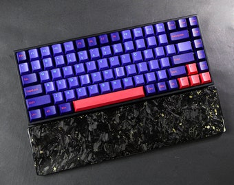 Volle Carbonfaser Handgelenkauflage, Handgelenkauflage nach Mass Schwarze Handgelenkauflage, Custom Word Handgelenkauflage für mechanische Tastatur, Geschenke