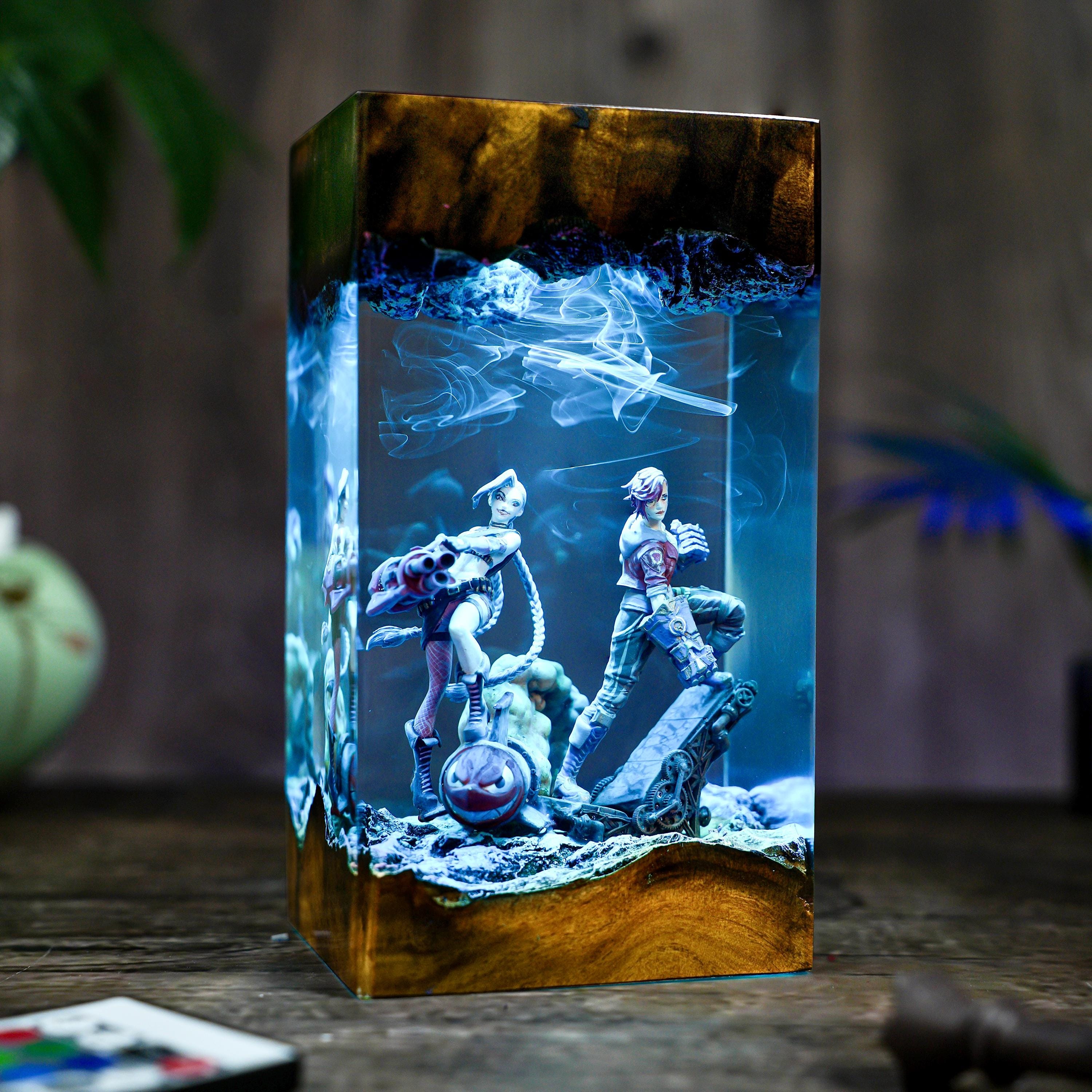 Jinx & Vi Le.ague of Le.ge.nds Lamp| LOL Gift, Gamer Room Decor