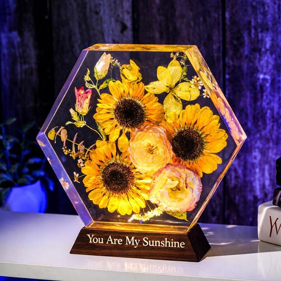 Lampada a forma di girasole, regali di compleanno per donne, lampada