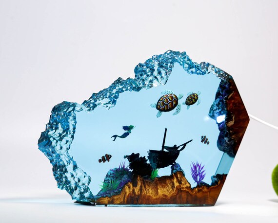 Artist Captures the Ocean in Her Wood and Resin Artwork and Decor