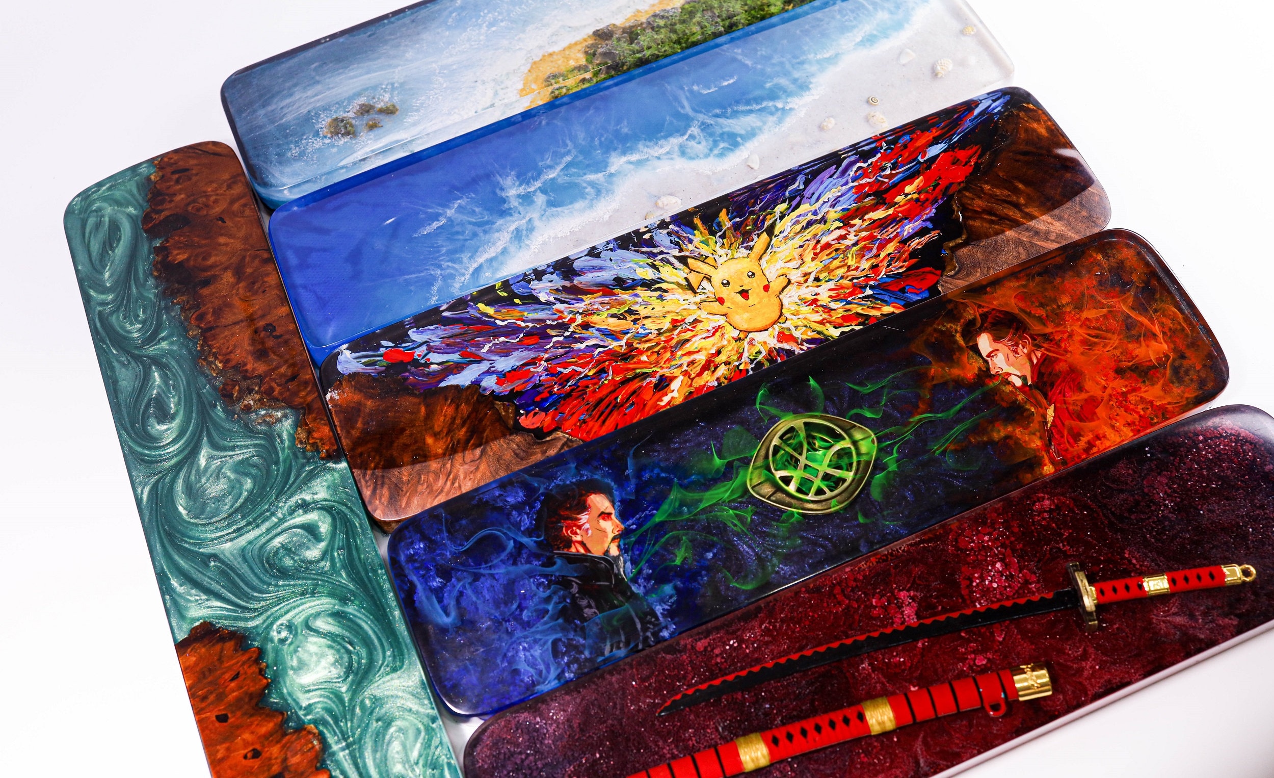 Colorful Resin and Wood Wrist Rest Mechanical Keyboard Wrist Etsy Canada