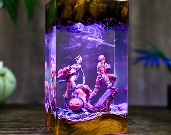 Jinx & Vi Le.ague of Le.ge.nds Lamp| LOL Gift, Gamer Room Decor