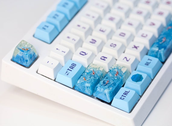 Buy Skyblue Koi Artisan Keycap Custom Artisan Keycap Handmade
