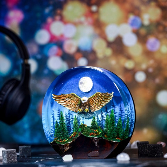 American Eagle Lamp, Independence day decoration, Eagle wood table lamp, Wooden Night Lights for decoration, 4th Of July decoration