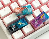 Custom Shift Koi Resin Keycap, Custom Backspace Artisan