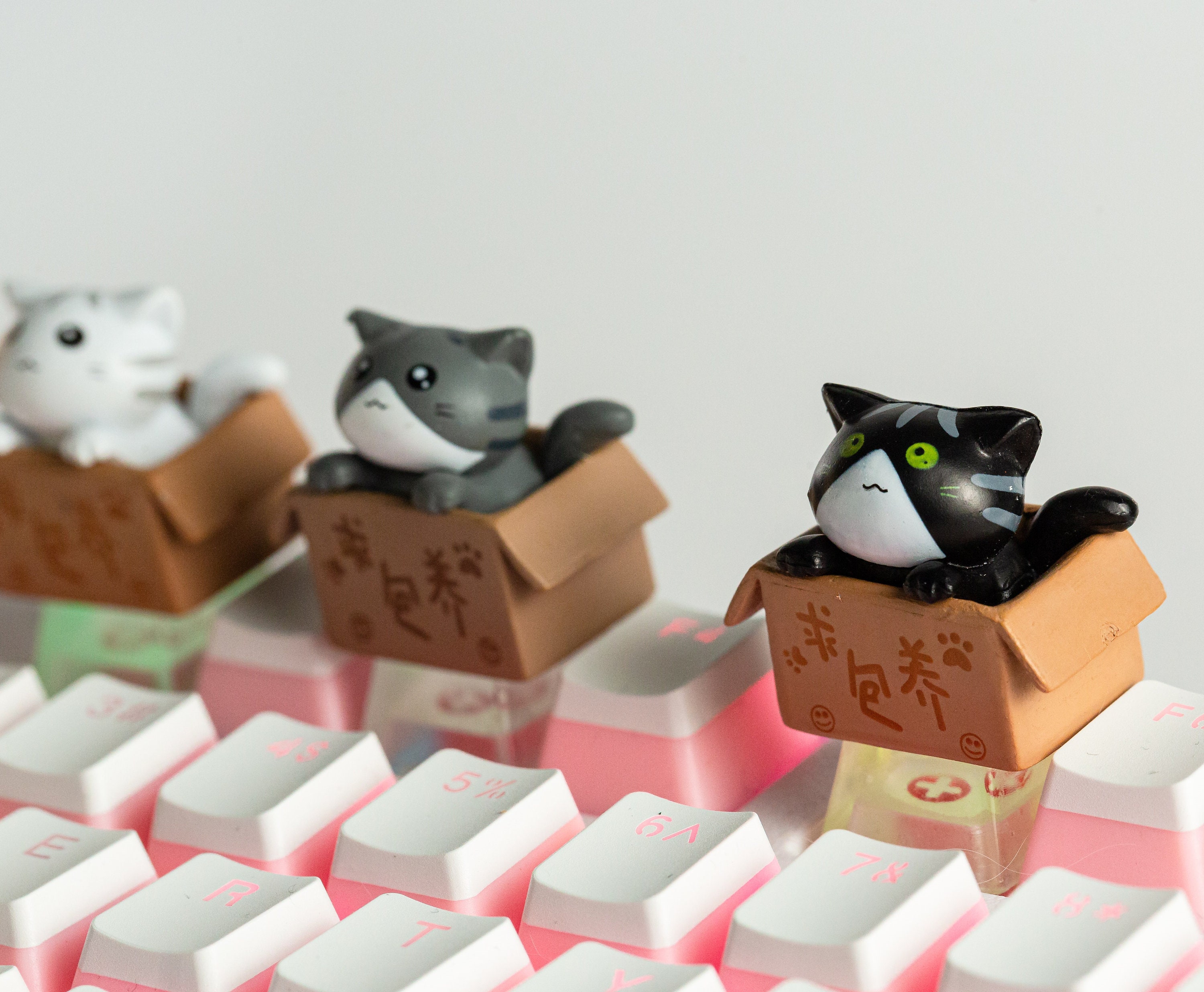 Cute Cat Keycaps Backlit Kitty Keycap Kitty Resin Artisan Etsy UK
