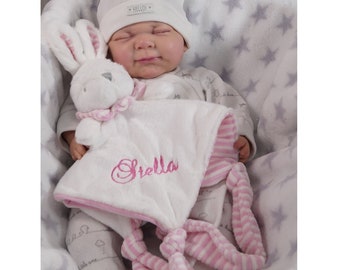 Cuddly cloth embroidered with name - Cuddly cloth - Cuddly cloth - PINK RABBIT ( 400253 )