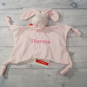 Cuddly blanket embroidered with name comforter cuddly towel ROSA-HASE 400248 image 4