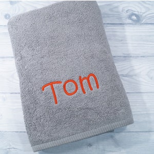 Shower towel embroidered with name 70 x 140 cm gray 500g/m2 GIFT personalized CHRISTMAS baptism birthday 140231 image 7