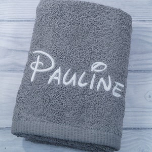 Shower towel embroidered with name 70 x 140 cm gray 500g/m2 GIFT personalized CHRISTMAS baptism birthday 140231 image 6