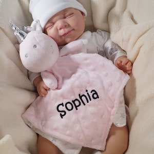 Cuddly towel embroidered with name - cuddly towel - cuddly towel - ROSA-UNICORN ( 400230 )