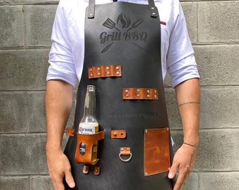 Leather Apron (BBQ, Blacksmith, Grill, Kitchen, Woodwork, Chef, Butcher, Handcraft, Bowlturner)