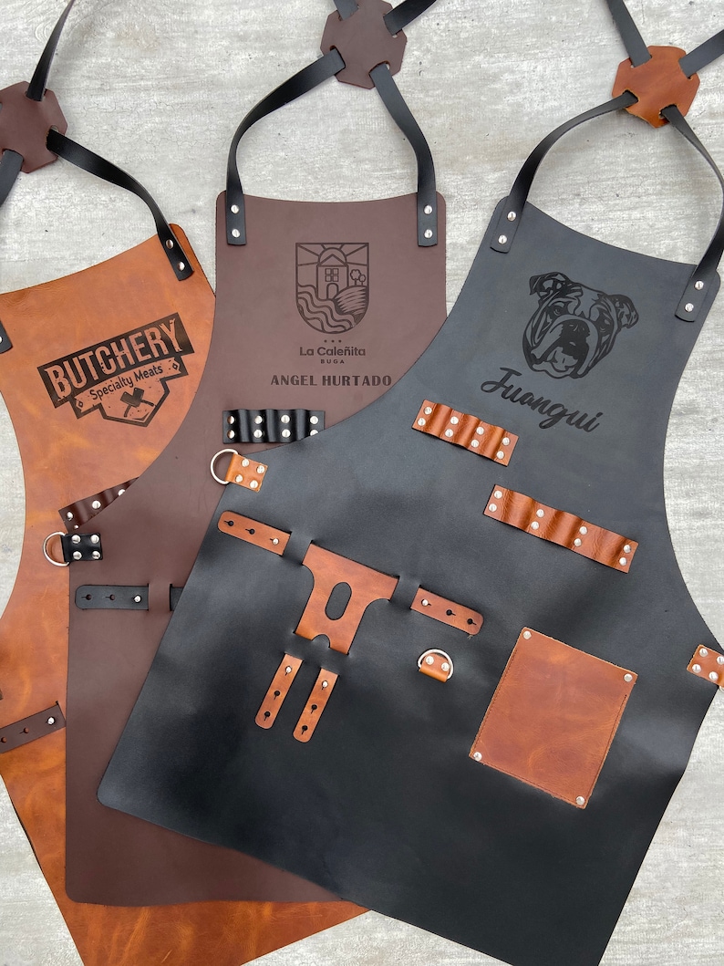 Leather Apron BBQ, Blacksmith, Grill, Kitchen, Woodwork, Chef, Butcher, Handcraft, Bowlturner image 4