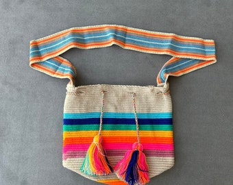 WAYUU bag Colombian handmade crossbody mochila colorful strap