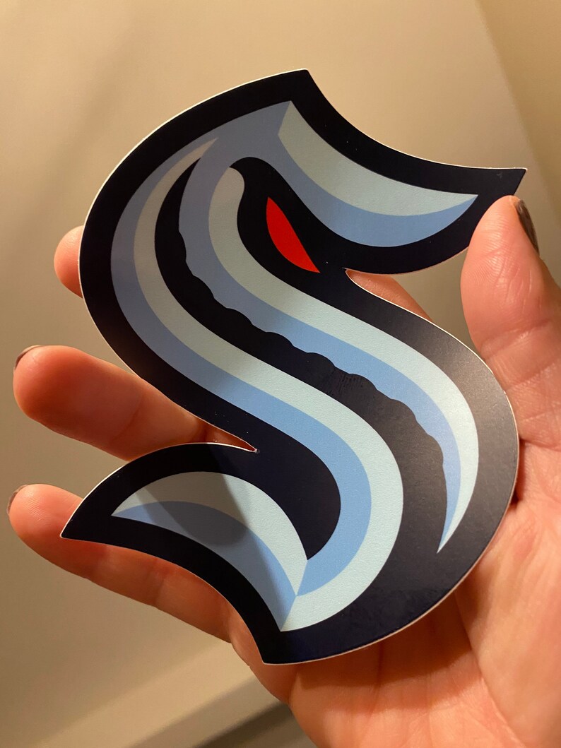 Seattle Kraken Hockey LARGE Car Sticker Decal Waterproof PNW Etsy