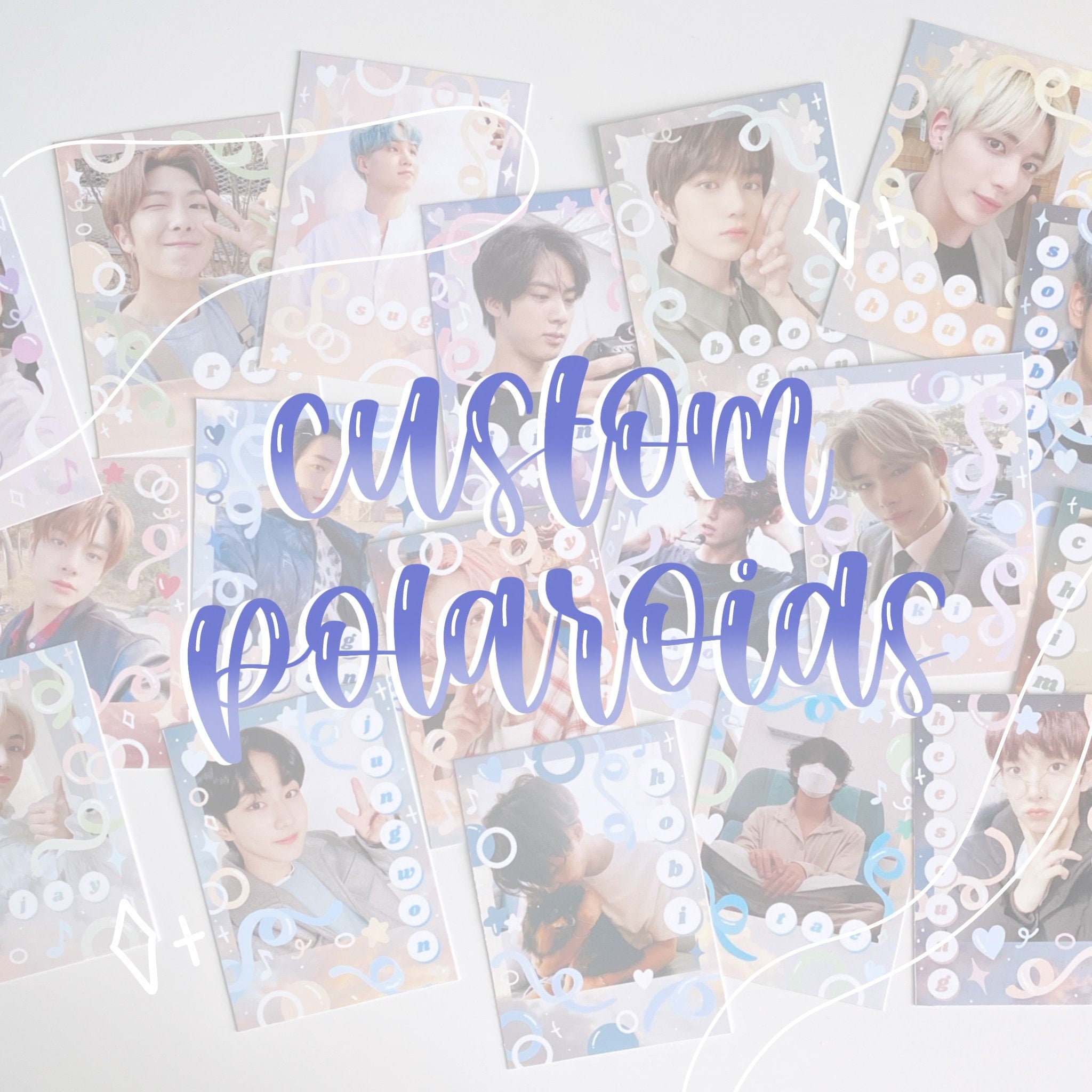 custom k-pop & anime polaroids / photocards