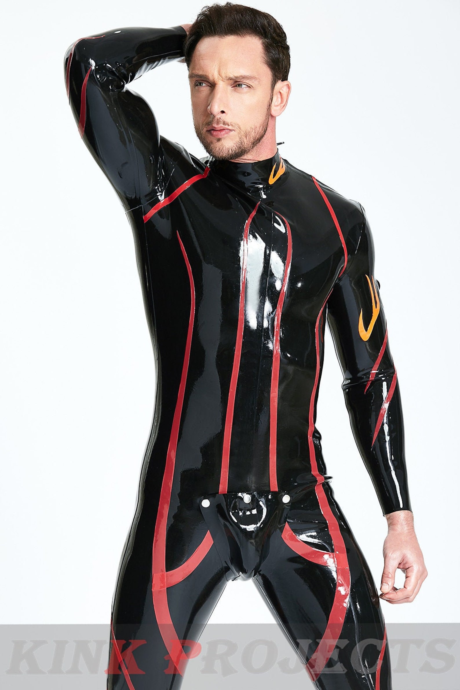 Male Shoulderzip Codpiece Catsuit Etsy