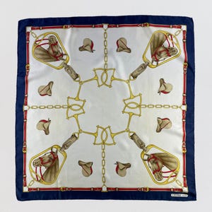 Vintage Celine Shawl, Celine Silk Scarf, Celine Silk Muffler, Celine Square Scarf, Vintage Celine Neckerchief, Celine Bandana