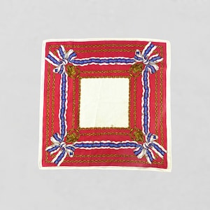 Vintage Celine Handkerchief, Celine Bandana, Celine Neckerchief, Celine Head Scarf, Celine Pocket Square