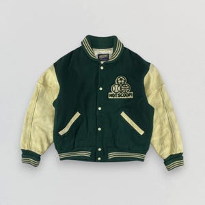 ジャケット・アウター 90s Scoop Boys Stadium Leather Jacket Scoop Varsity Jacket - Etsy
