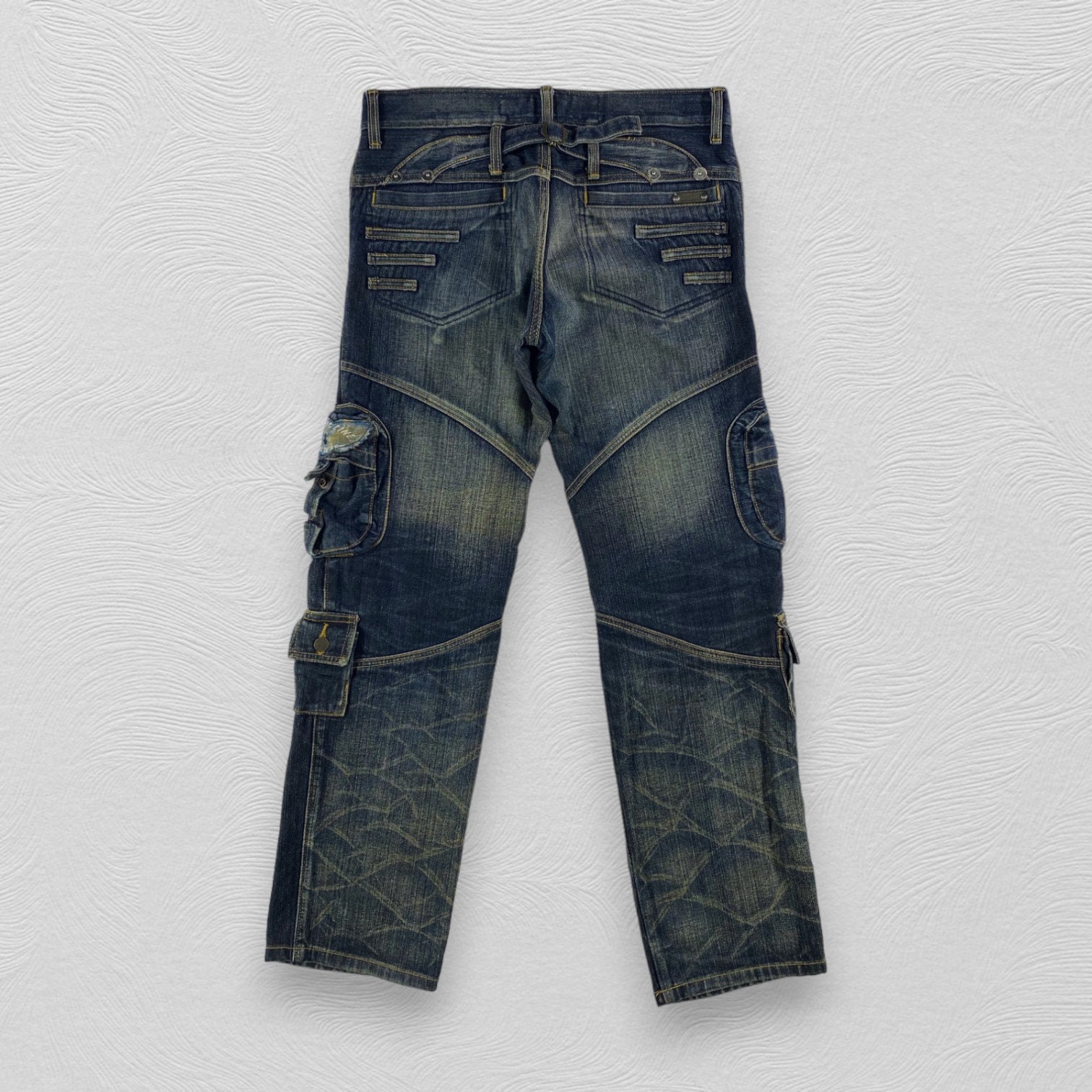 国内で当店のみ DETW - Heavy Washed Graffiti Wide-Leg Pants Heavy Washed Graffiti Wide-Leg Pants - BCAESAR