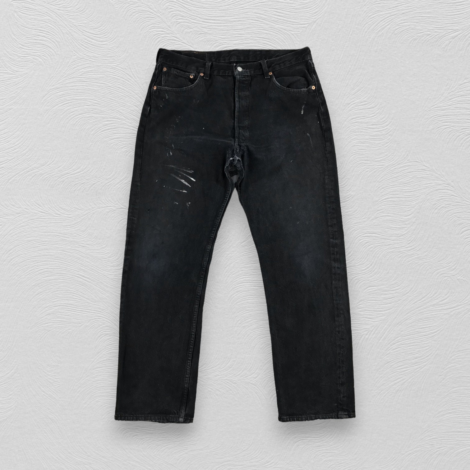 Size 35x30 Vintage Levis 501 Jeans Faded Black Levi Distressed