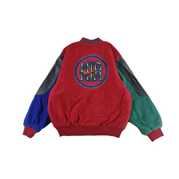 Vintage Nike Air Varsity Jacket Wool Size L Multi