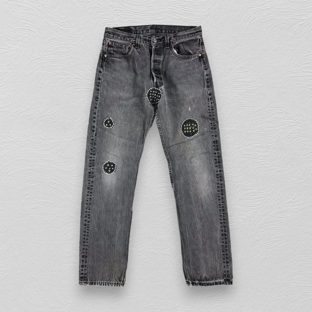 パンツ Levi's 501 crush grunge black denim y2k Y2K Levi's 501 ブラックデニムパンツ 240404 – LABORATORY®