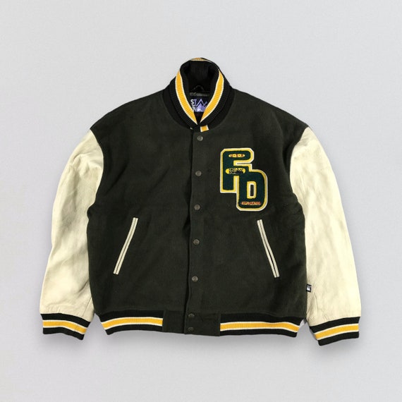 Vintage First Down Varsity Jacket Letterman Jacket Wo… Gem