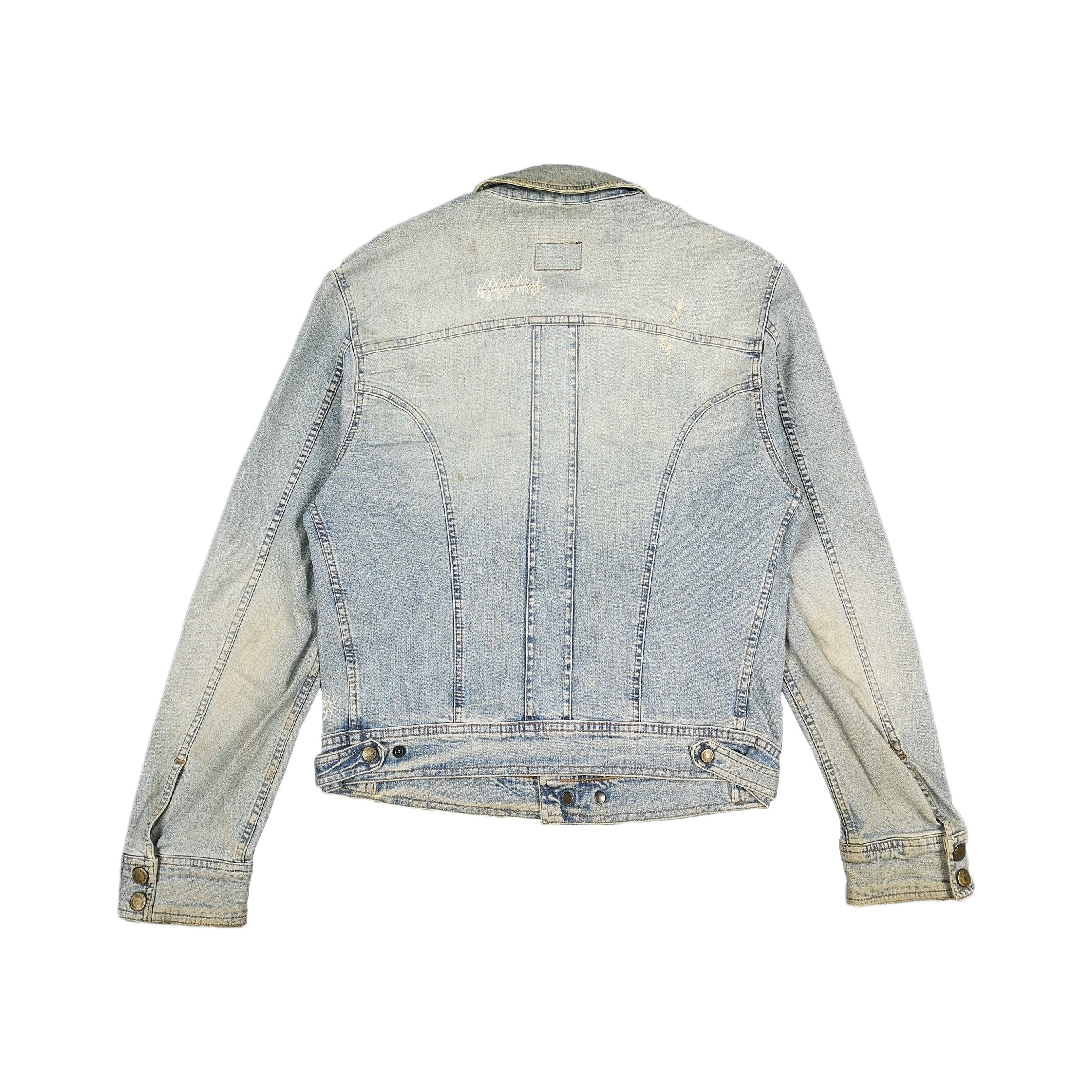 Vintage Dolce & Gabbana Light Wash Denim Jacket | Distressed Look
