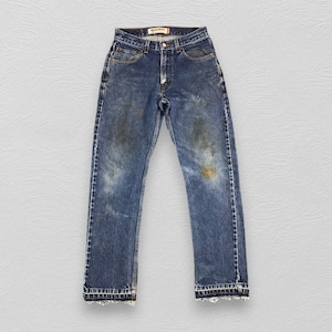 Größe 30x32 Vintage Levi&#39;s 505 Regular Fit Jeans leicht gewaschen Levis 505 Denim 90er Jahre Denim Jeans Blau Faded Distressed Jeans W30