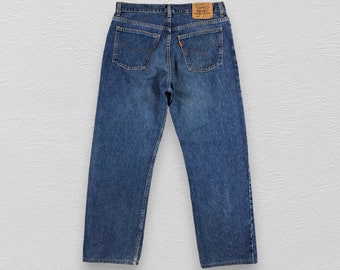 Size 35x28 Vintage Levis 607 Jeans Blue Wash Levi Orange Tab High