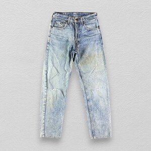 Size 26x27 Vintage 90s Levis 603 Jeans Faded Blue Jeans Dirty Wash Jeans Levis High Waist Jeans Ripped Denim W26