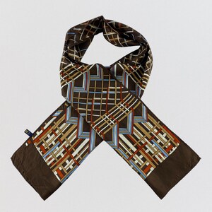Vintage Silk Scarf, Twill Silk Scarf, Vintage Silk Muffler, Multicolor Scarf, Neckerchief, Neck Scarf, Body Wrap, Neck Scarves