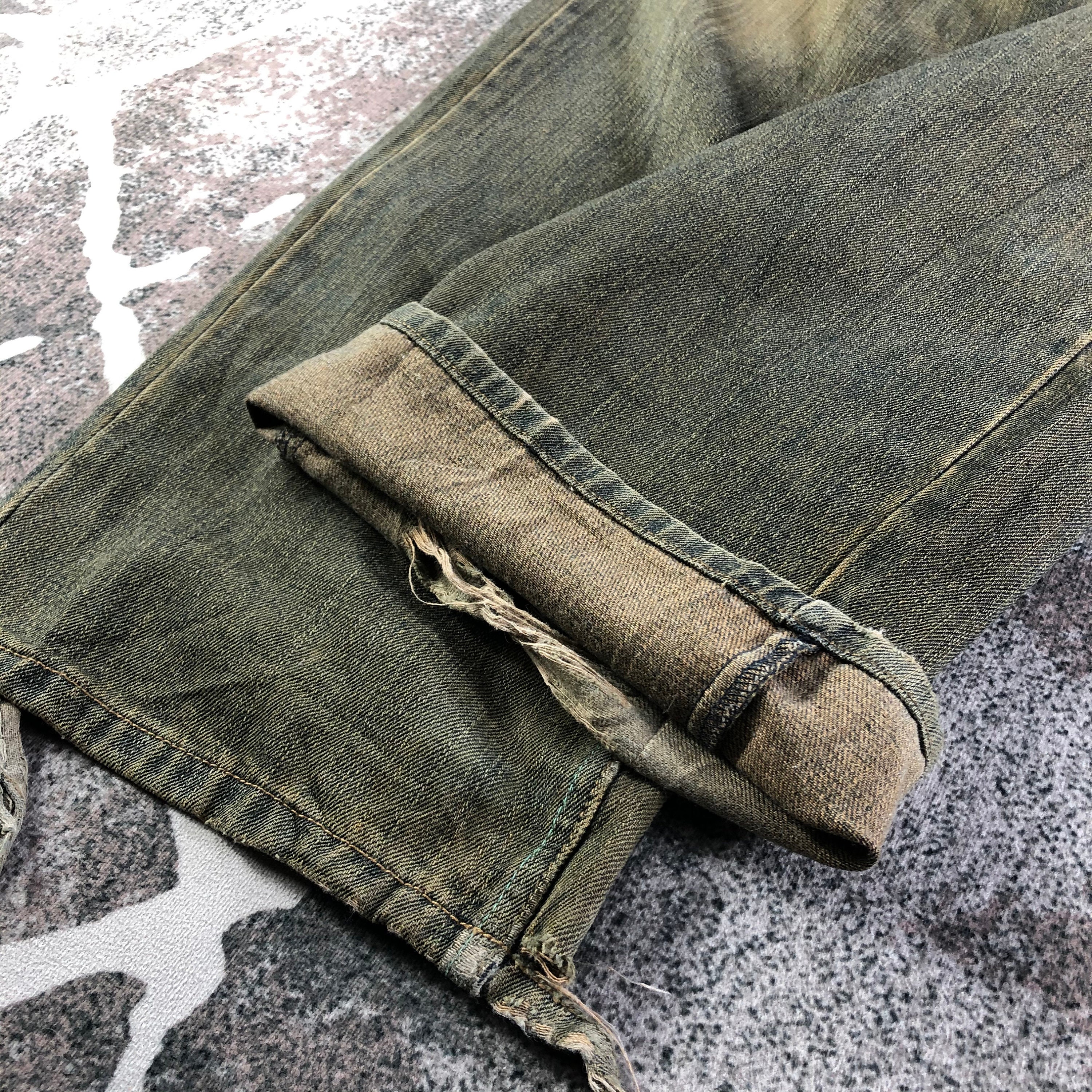 輝い Vintage Jeans Streetwear Jeans Wash Rusty Jeans Baggy Delf パンツ
