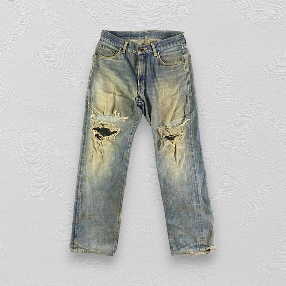 Vintage Edwin 505x Selvedge Jeans Faded Blue Jeans High