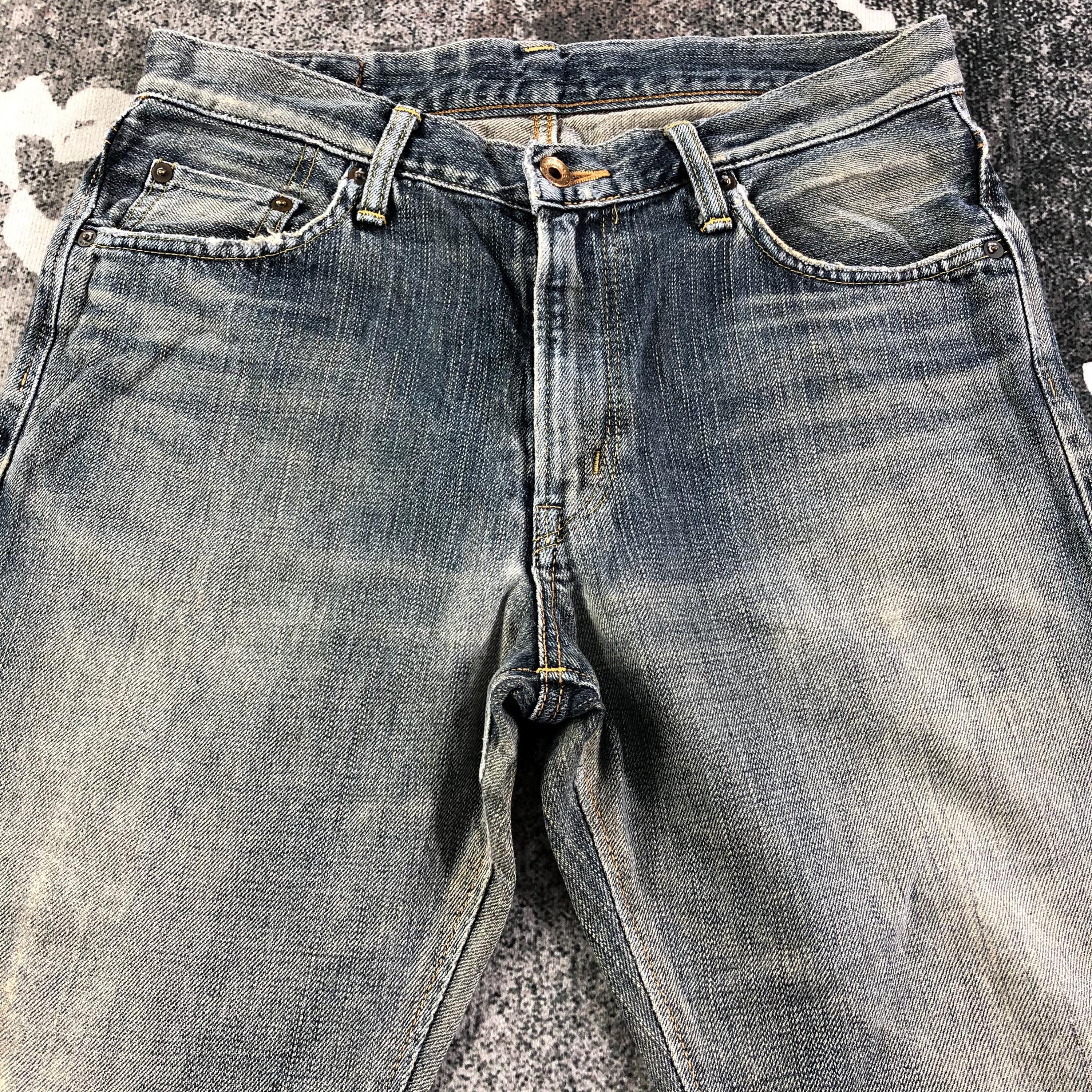 Vintage Edwin 505zx Selvedge Jeans Faded Blue Jeans High