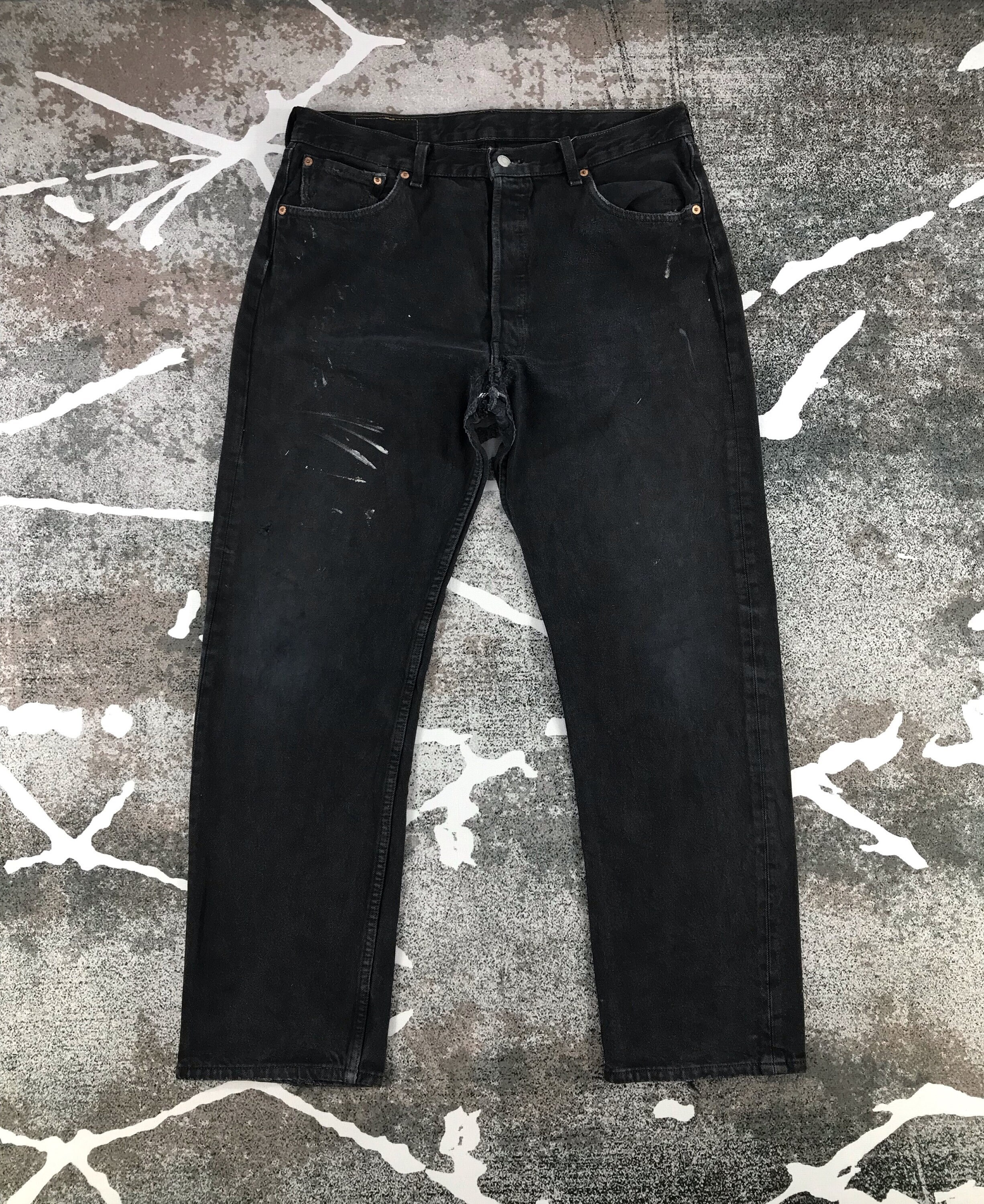 Size 35x30 Vintage Levis 501 Jeans Faded Black Levi Distressed - Etsy Sweden